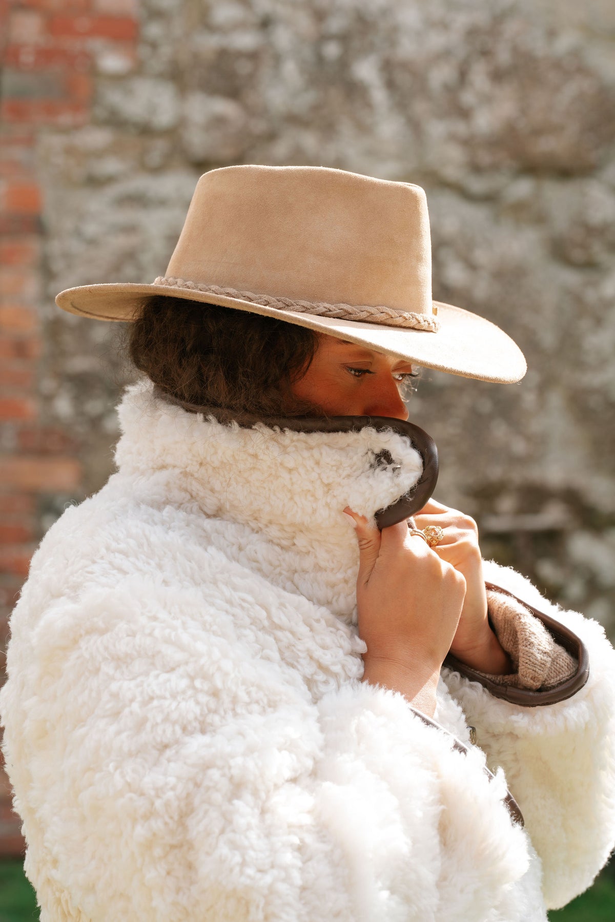 The Dartmoor Sheepskin Jacket in Cream