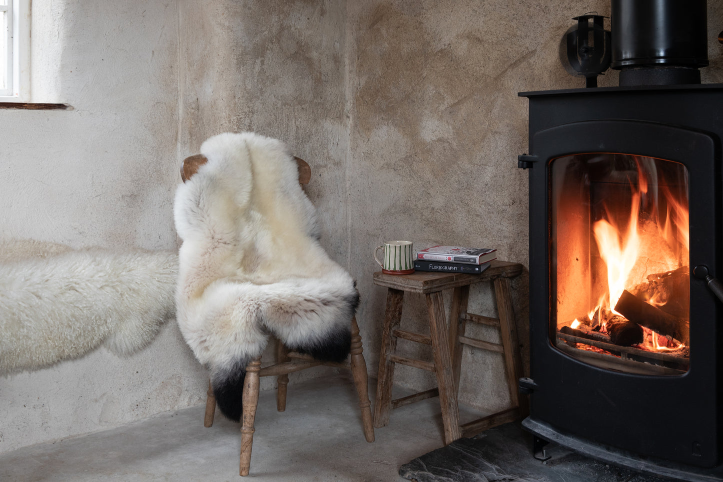 Badger Face Sheepskin Rug