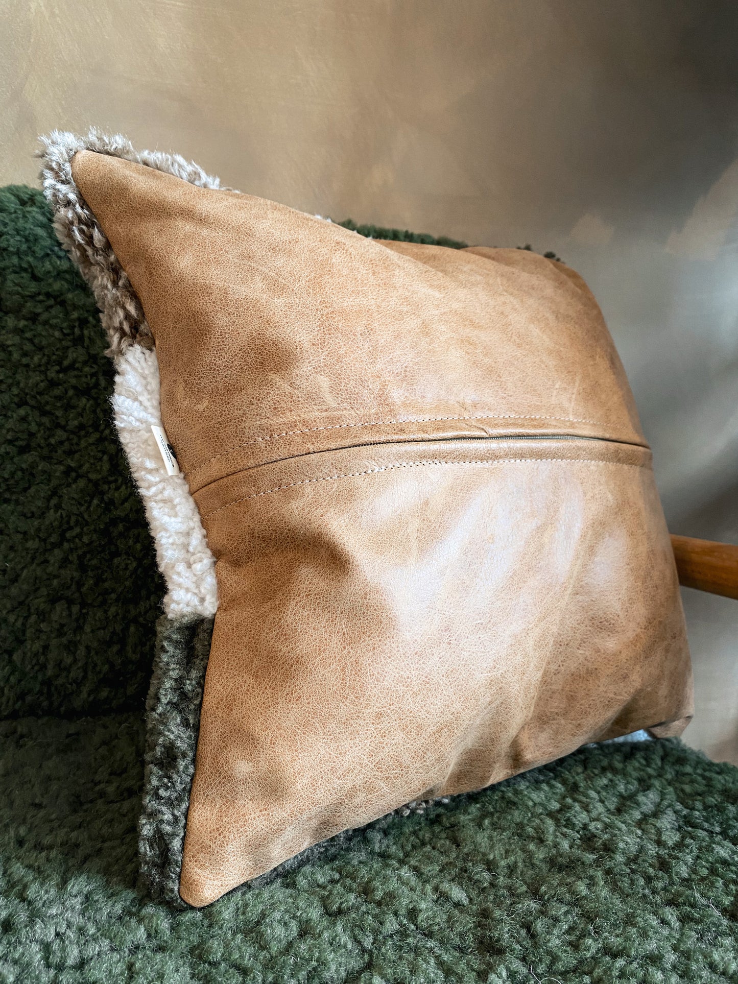 Patchwork Sheepskin Cushion