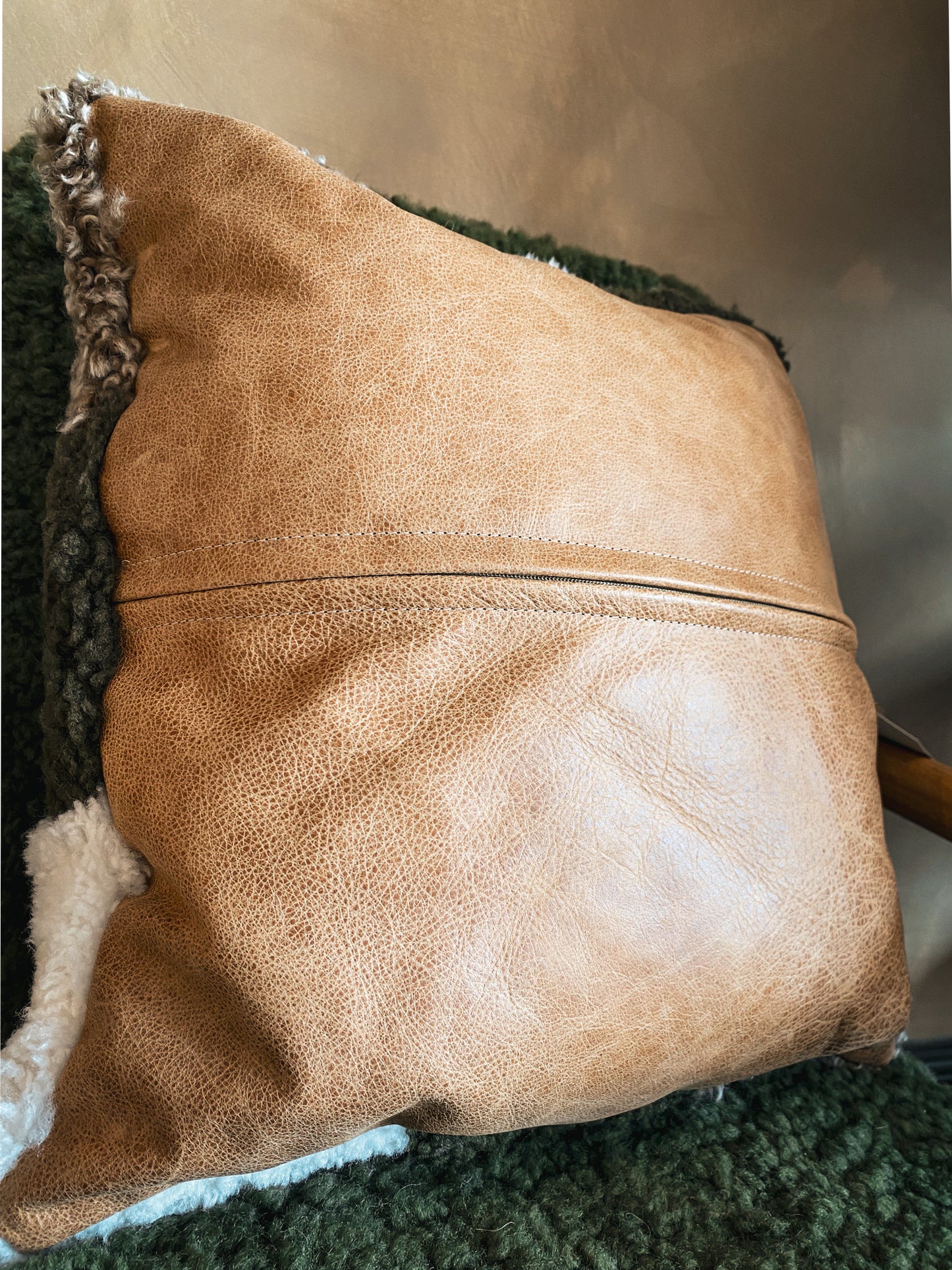 Patchwork Sheepskin Cushion