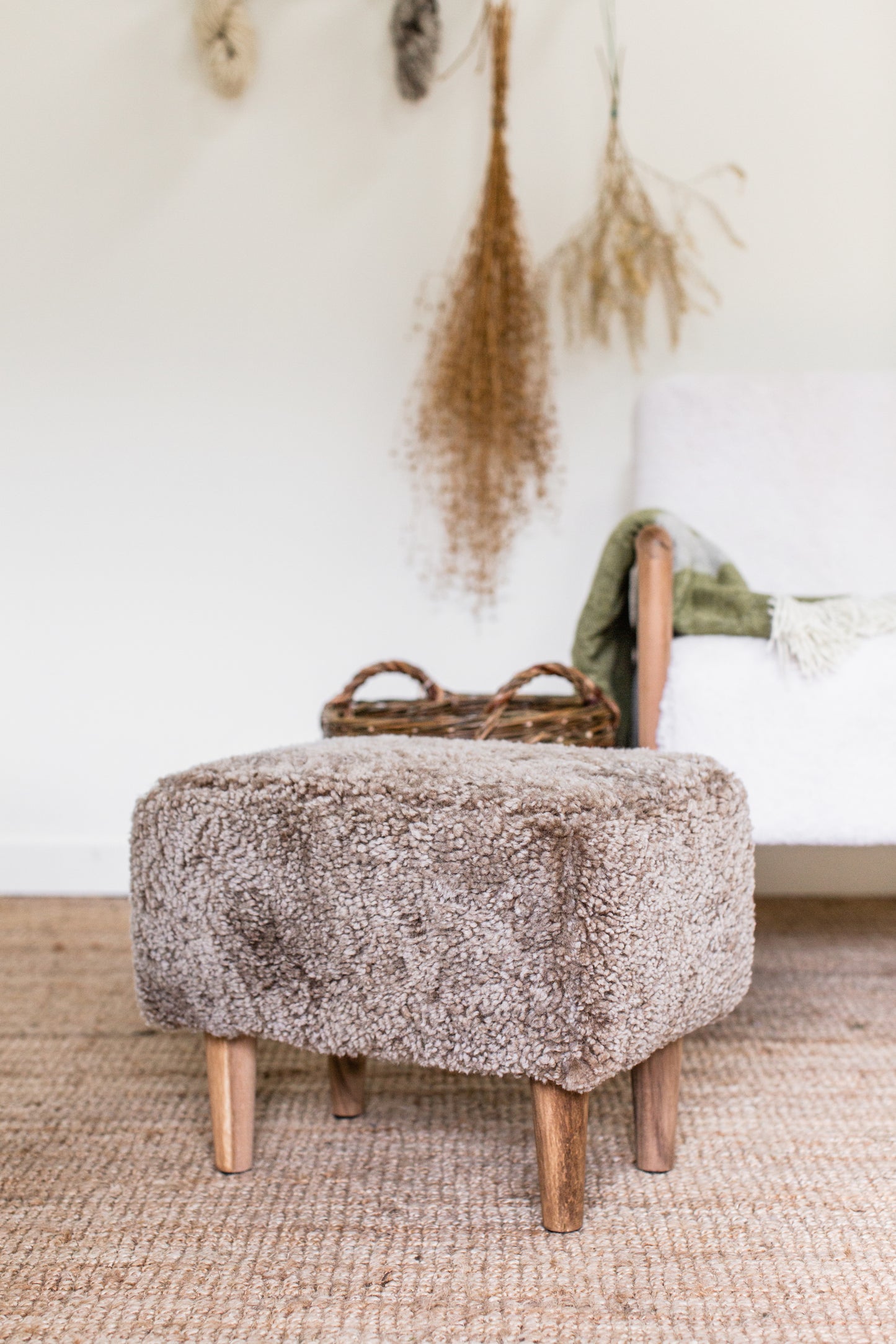 Sheepskin Footstool