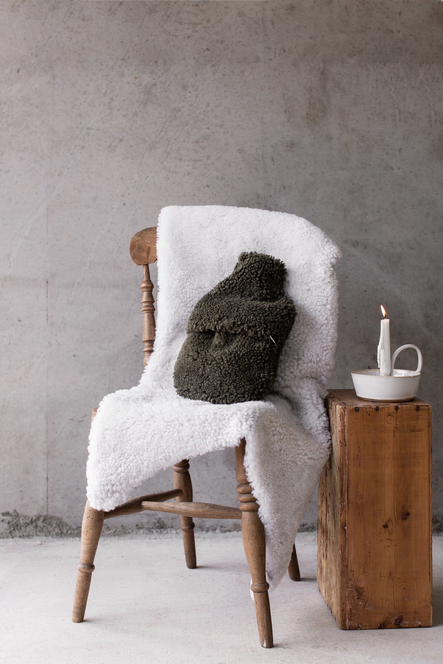 Olive Hot Water Bottle Cover