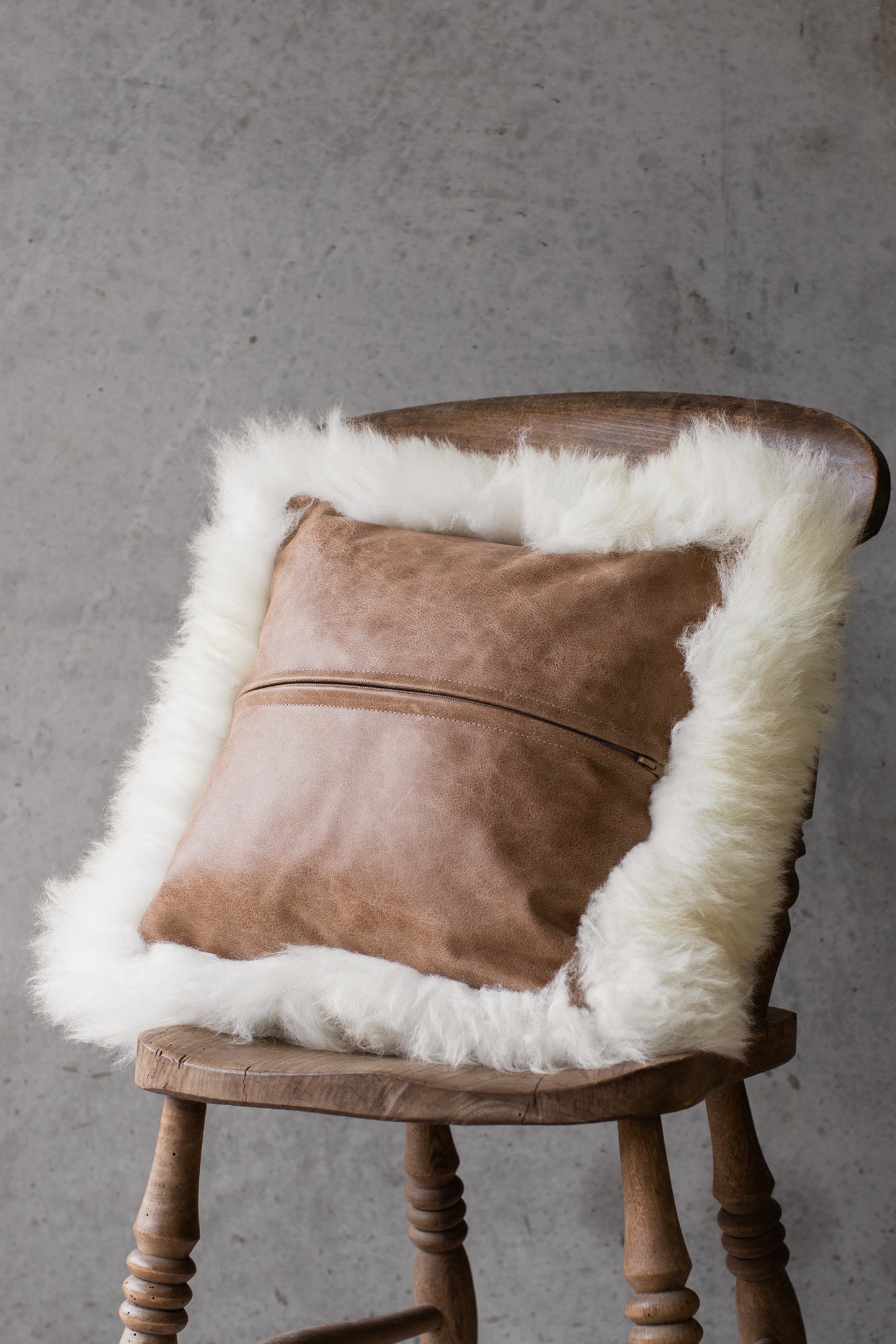White Closewool Sheepskin Cushion