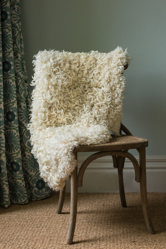 Whiteface Dartmoor Longwool Sheepskin Rug