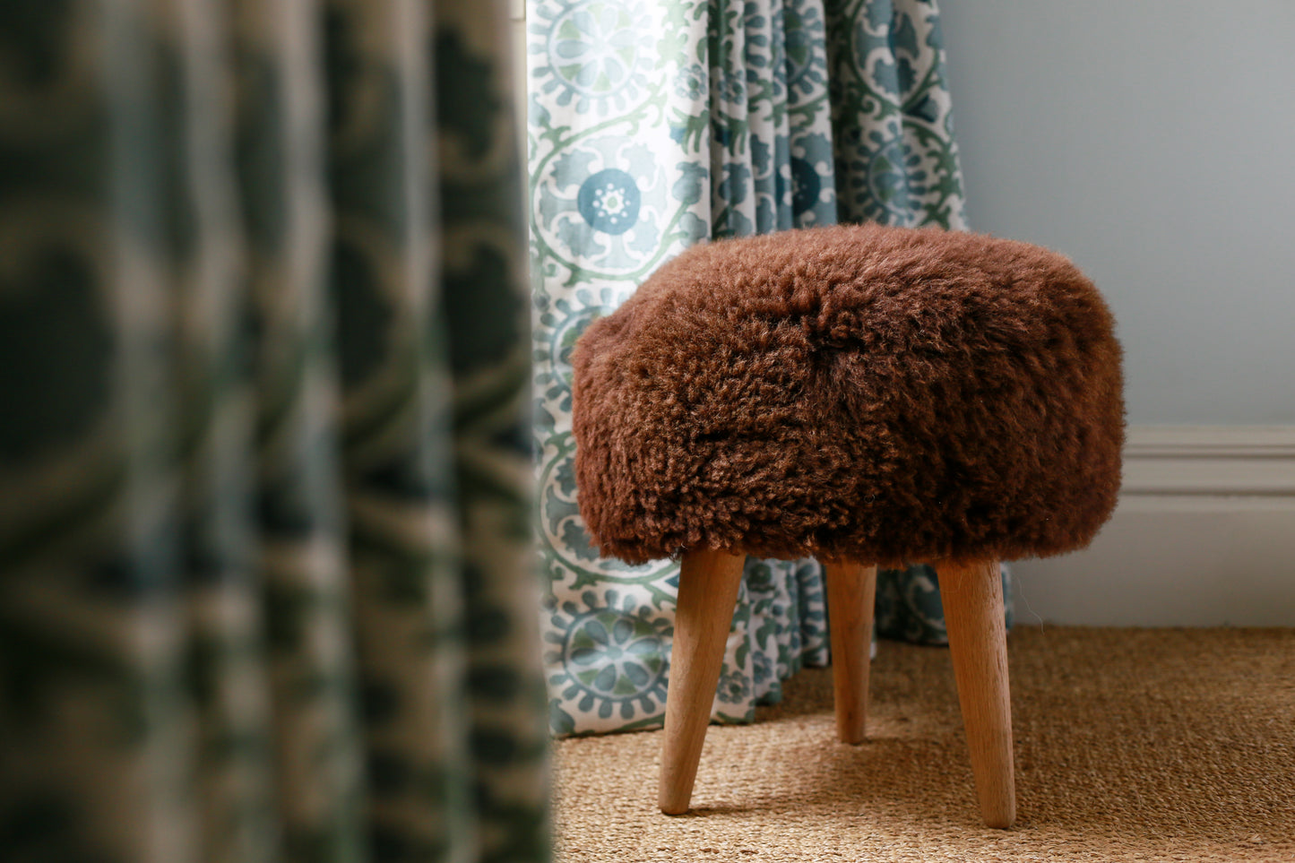 Chocolate Brown Three Legged Stool