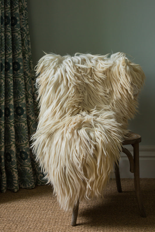 Greyface Dartmoor Longwool Sheepskin Rug