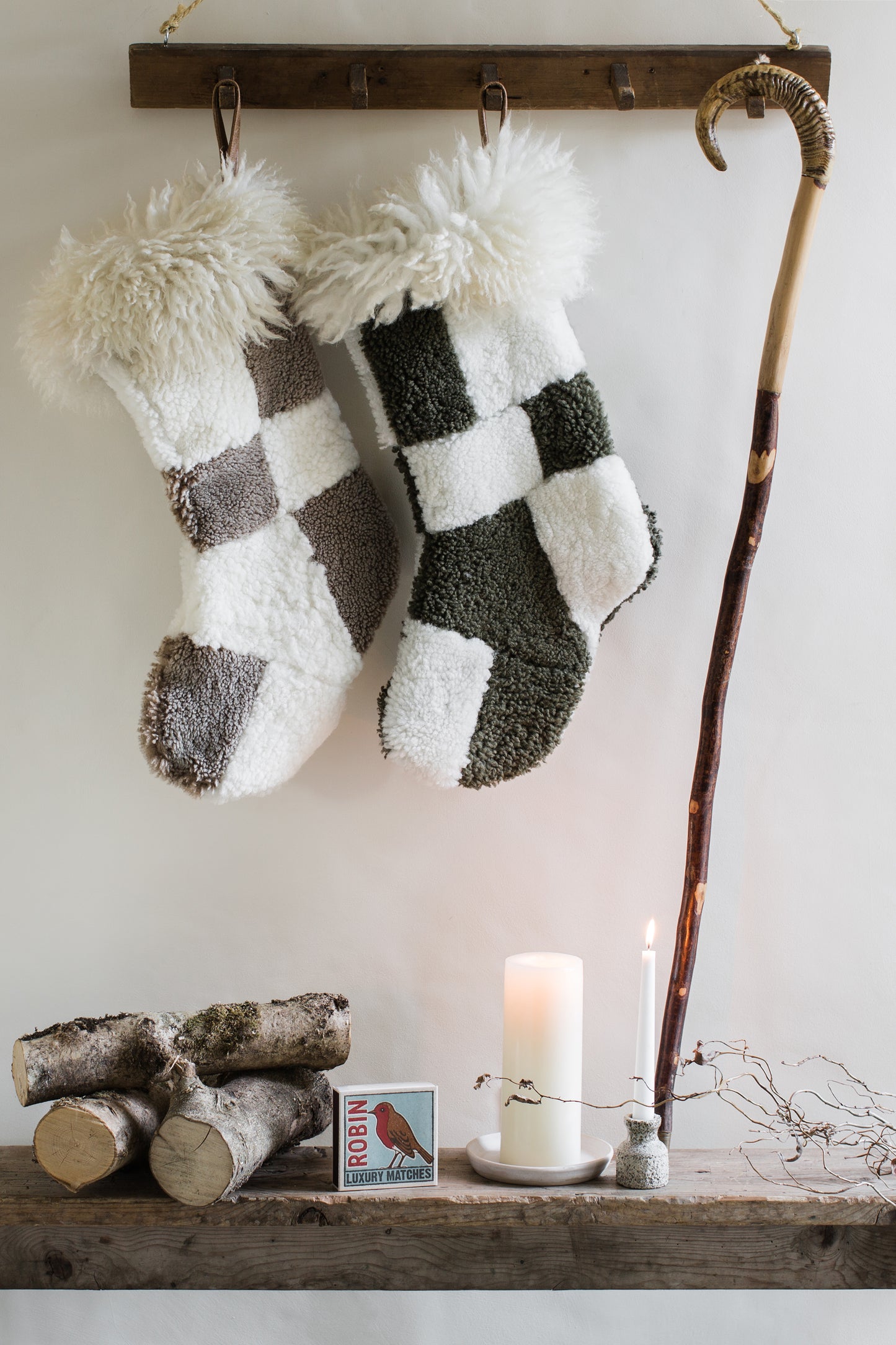 Sheepskin Christmas Stocking