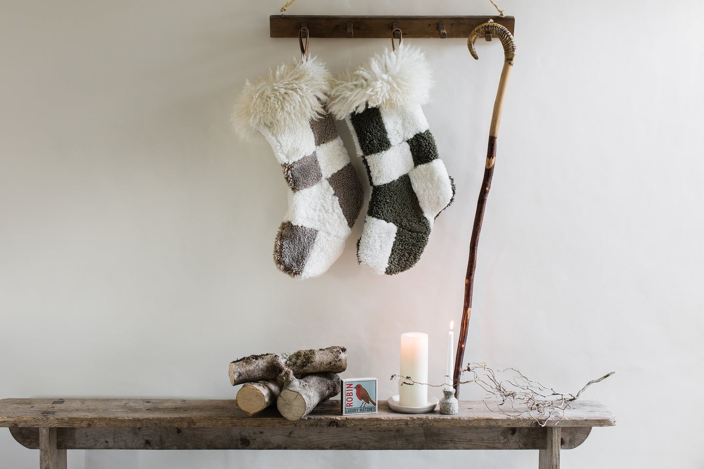 Sheepskin Christmas Stocking