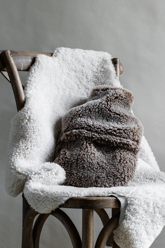 Brown Hot Water Bottle Cover