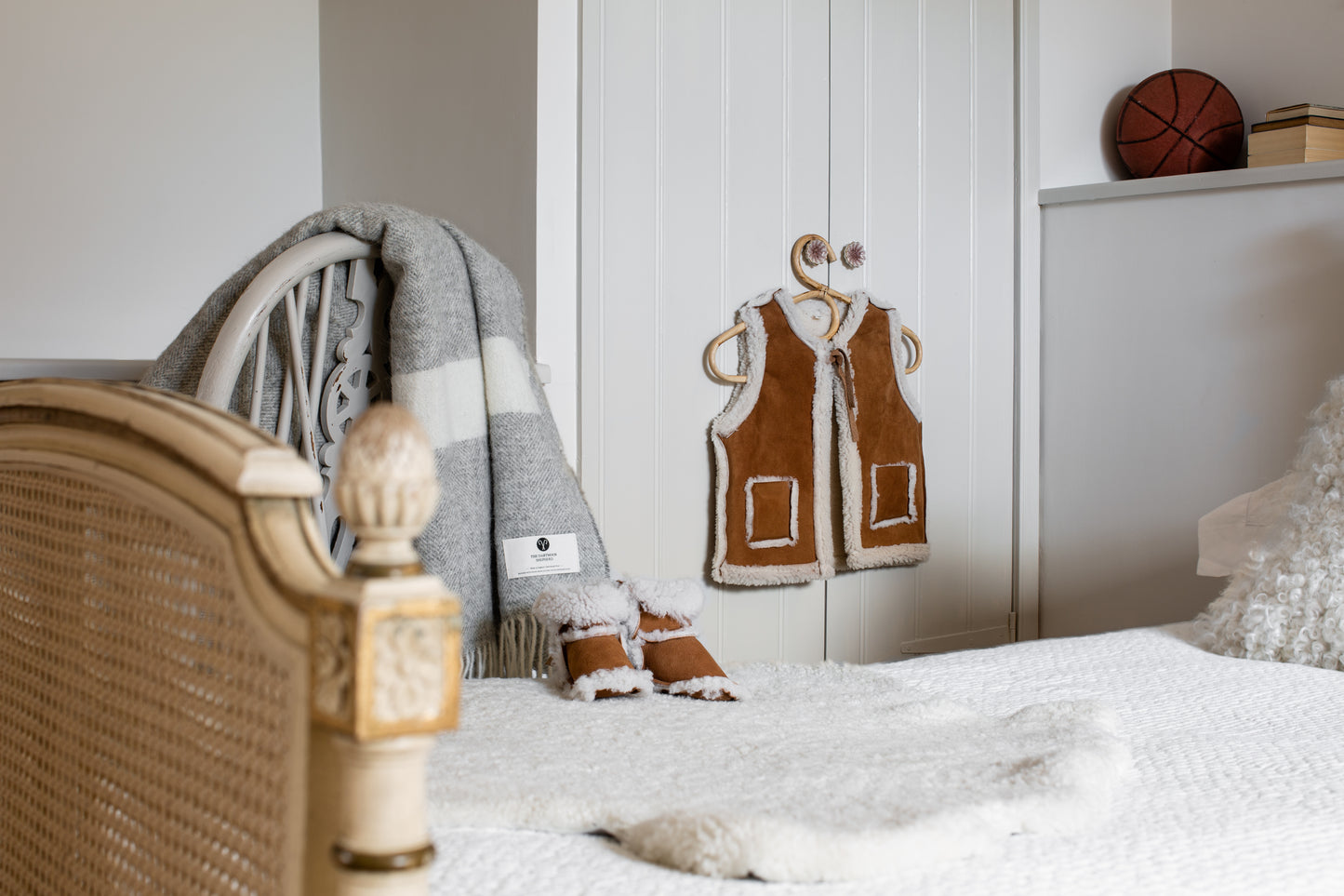 Tan Little Shepherd’s Sheepskin Gilet