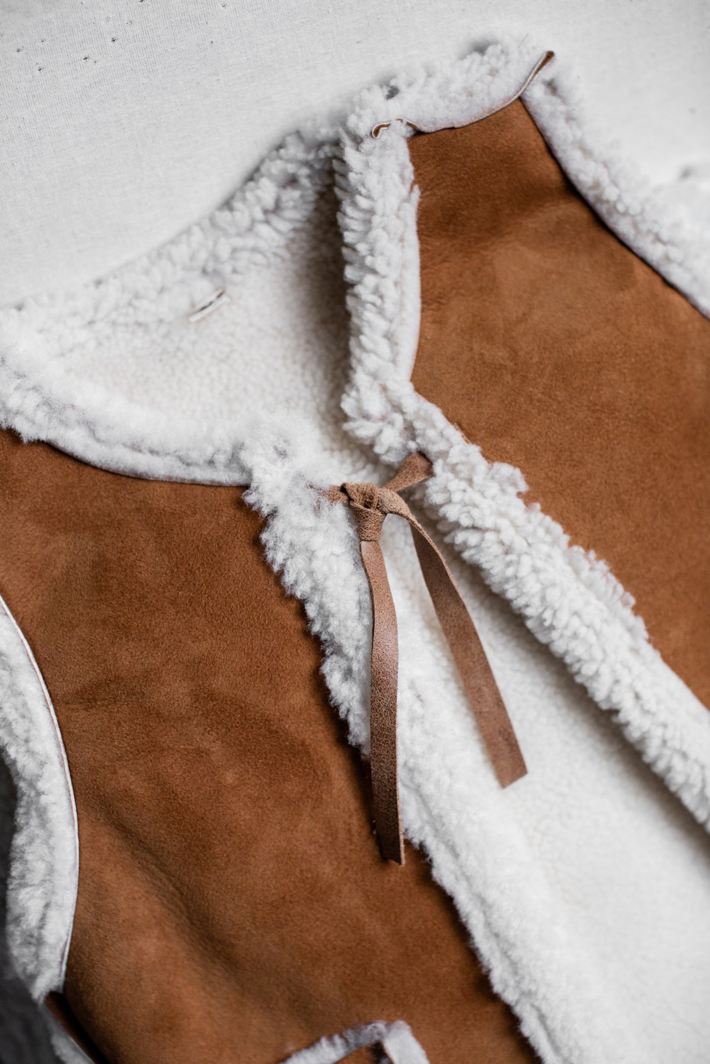 Tan Little Shepherd’s Sheepskin Gilet
