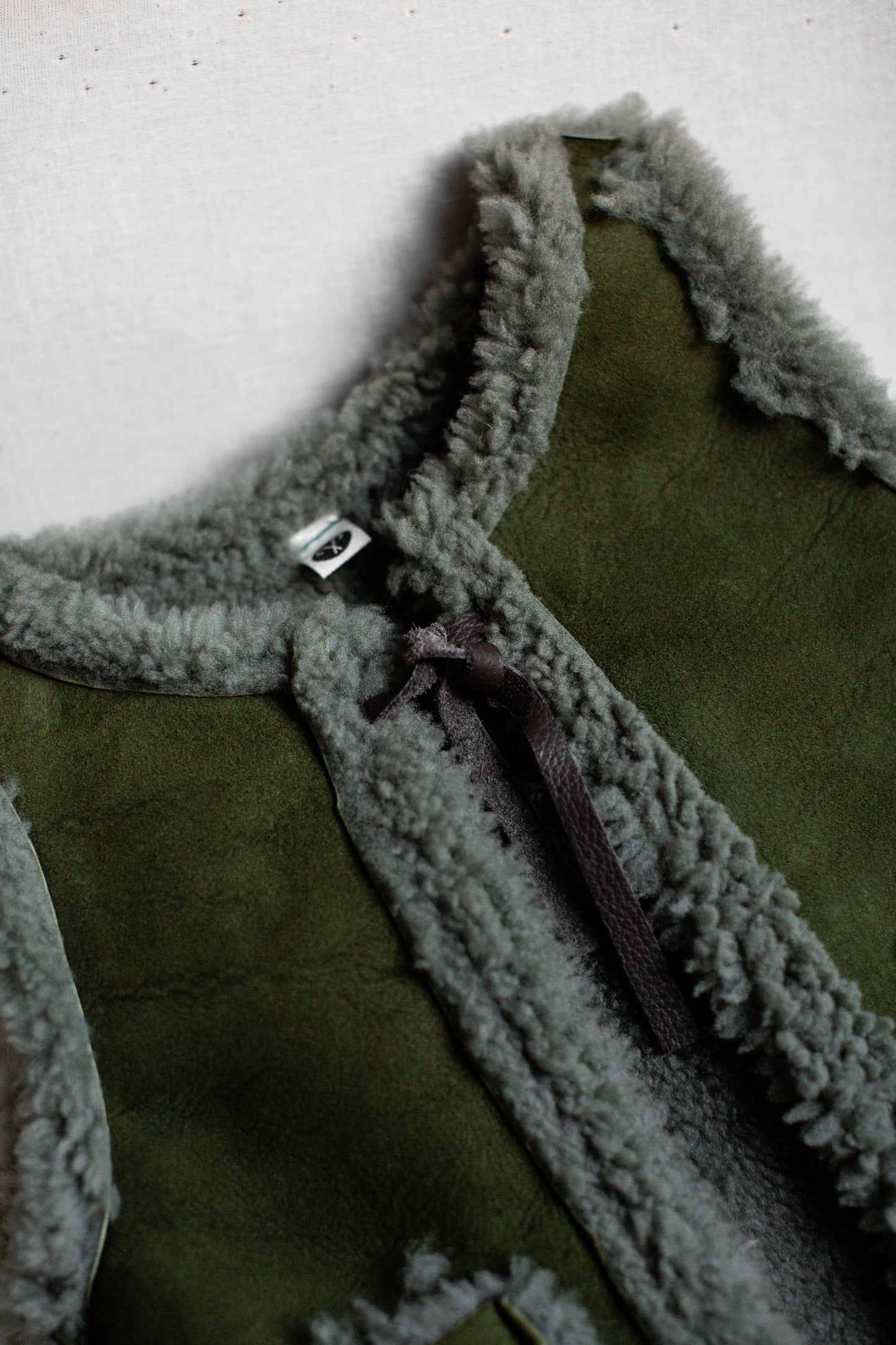 Olive Little Shepherd's Sheepskin Gilet
