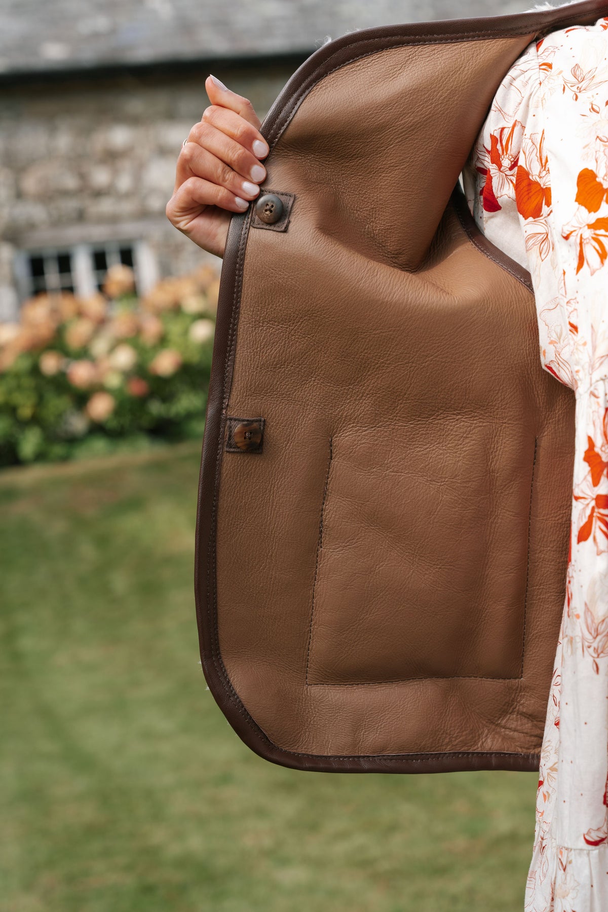 The Dartmoor Sheepskin Gilet in Brown