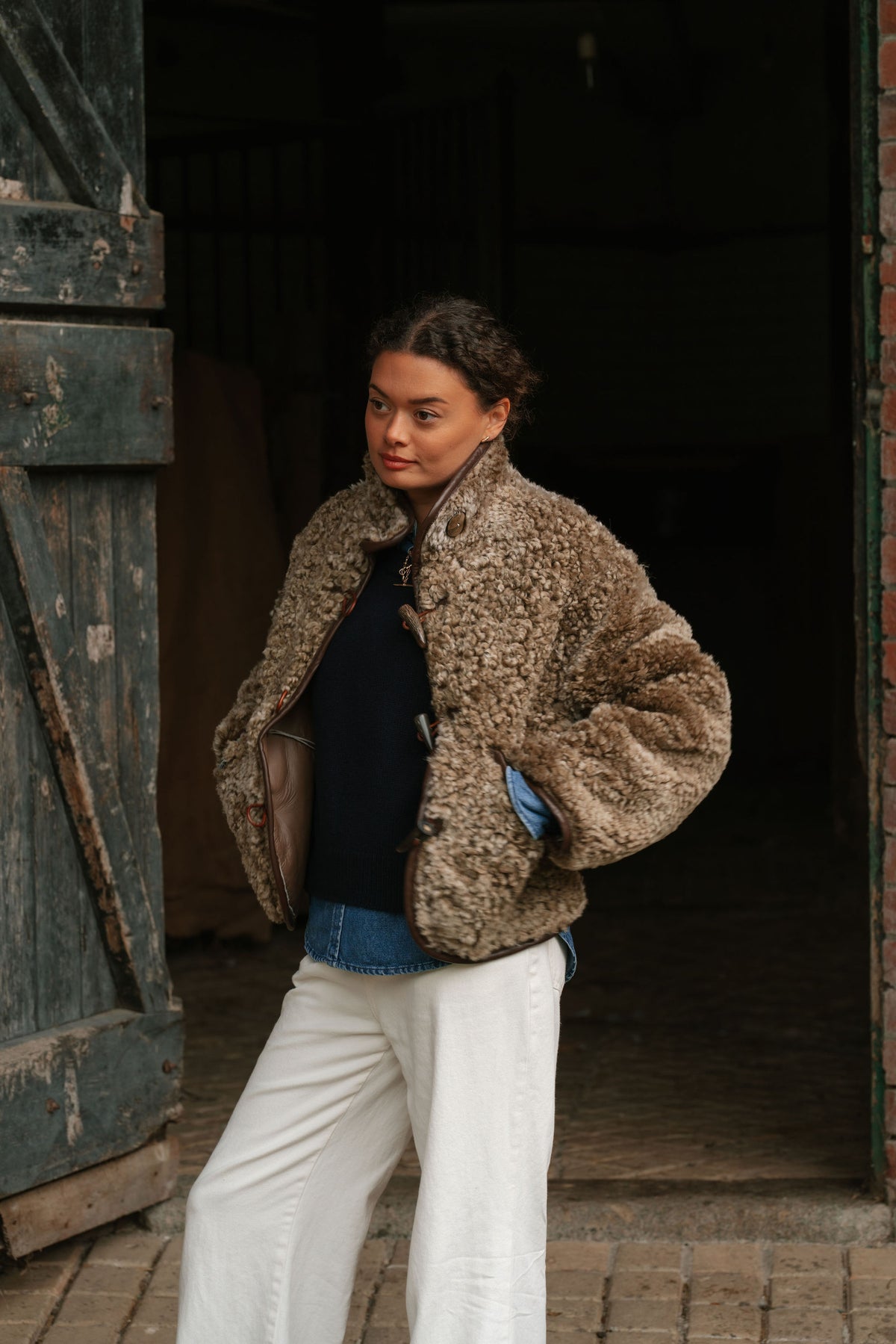 The Dartmoor Sheepskin Jacket in Brown