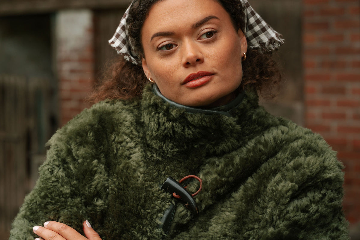 The Dartmoor Sheepskin Jacket in Olive