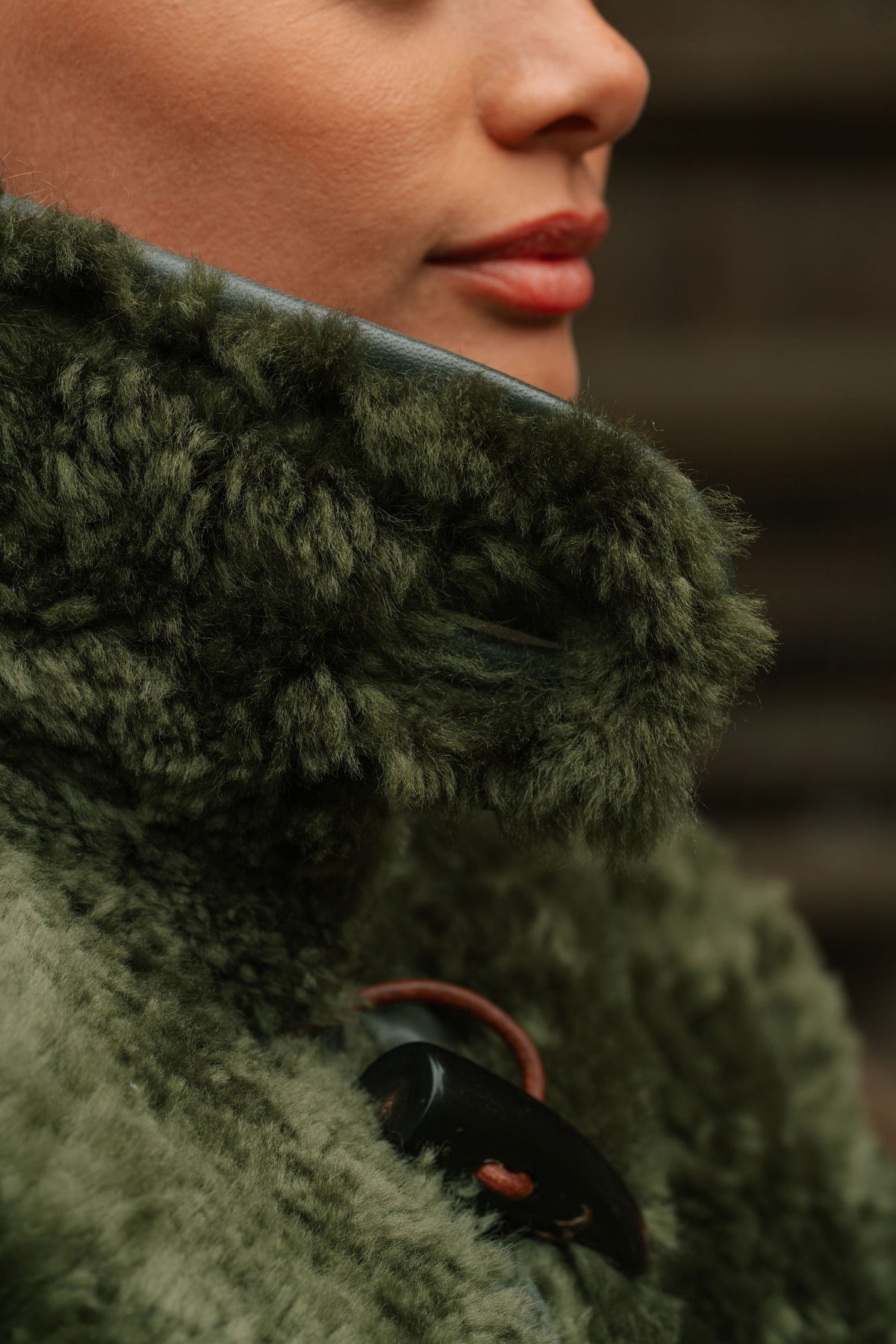 The Dartmoor Sheepskin Jacket in Olive