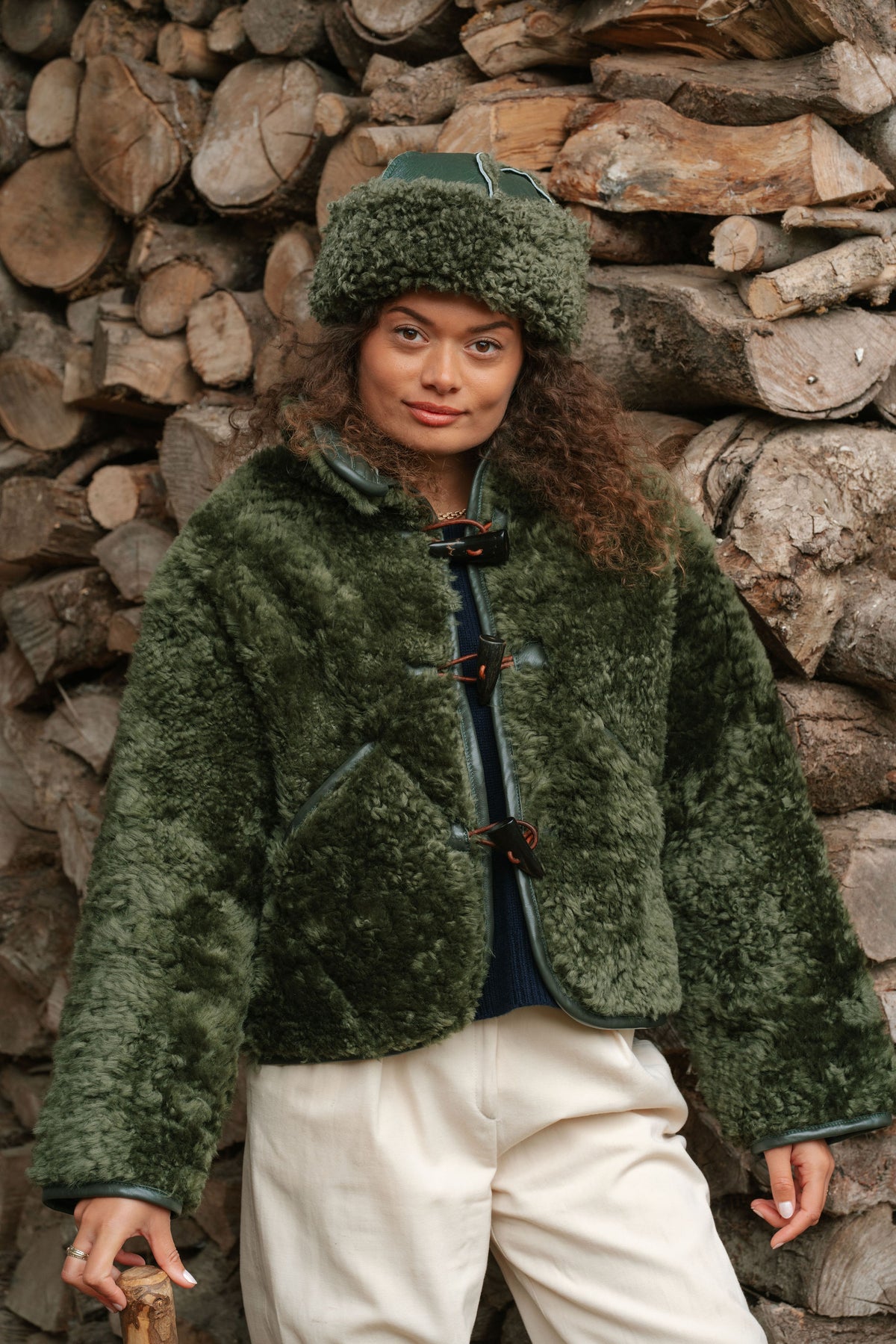 The Dartmoor Sheepskin Jacket in Olive