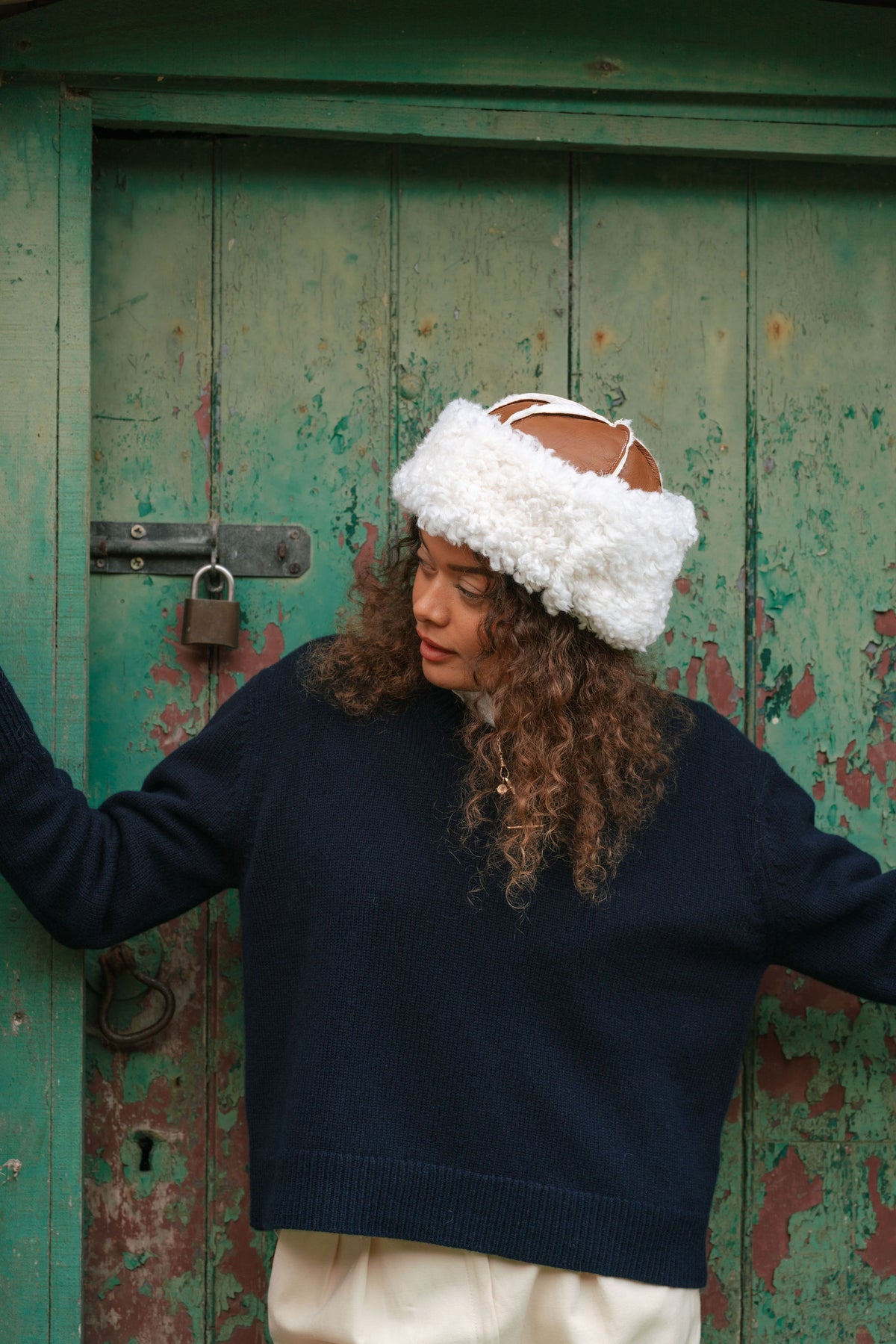 The Shepherd's Beanie Hat in Cream