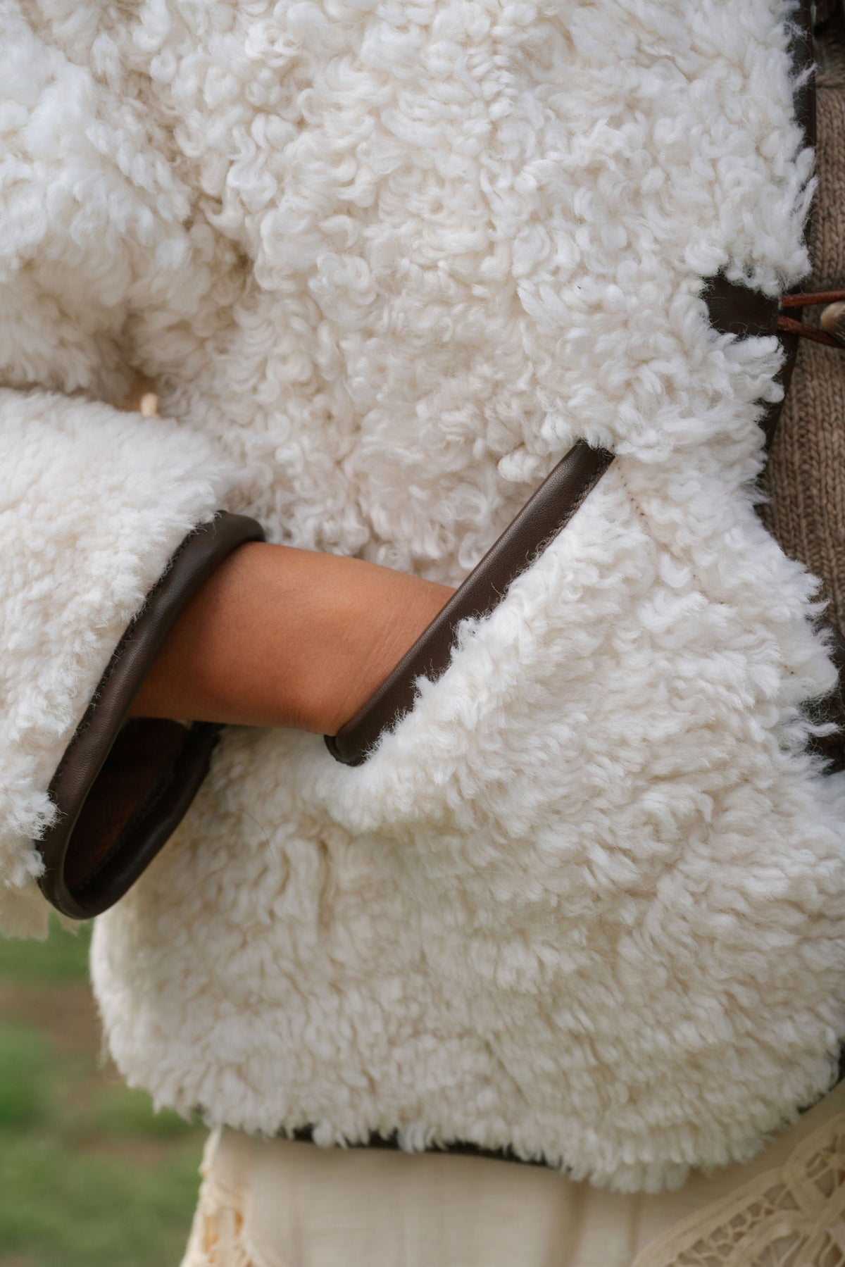 The Dartmoor Sheepskin Jacket in Cream
