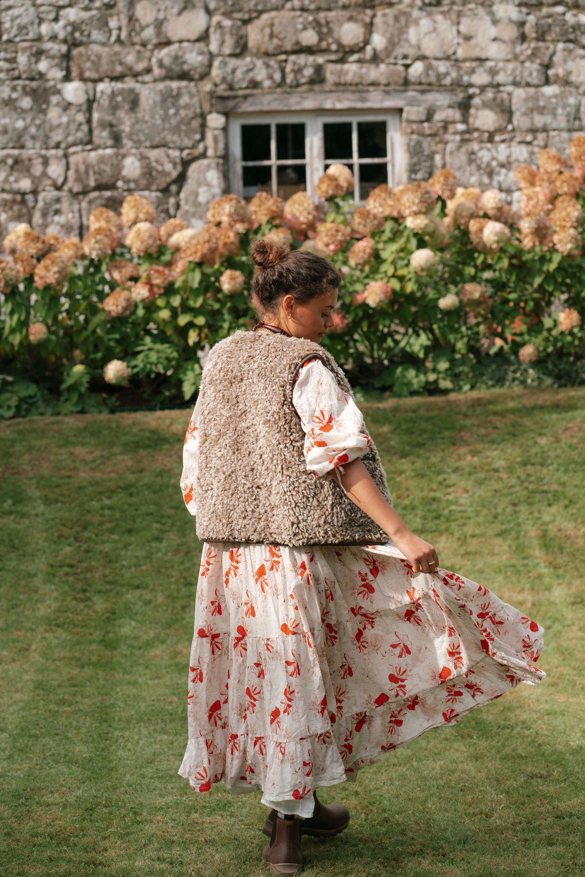 The Dartmoor Sheepskin Gilet in Brown