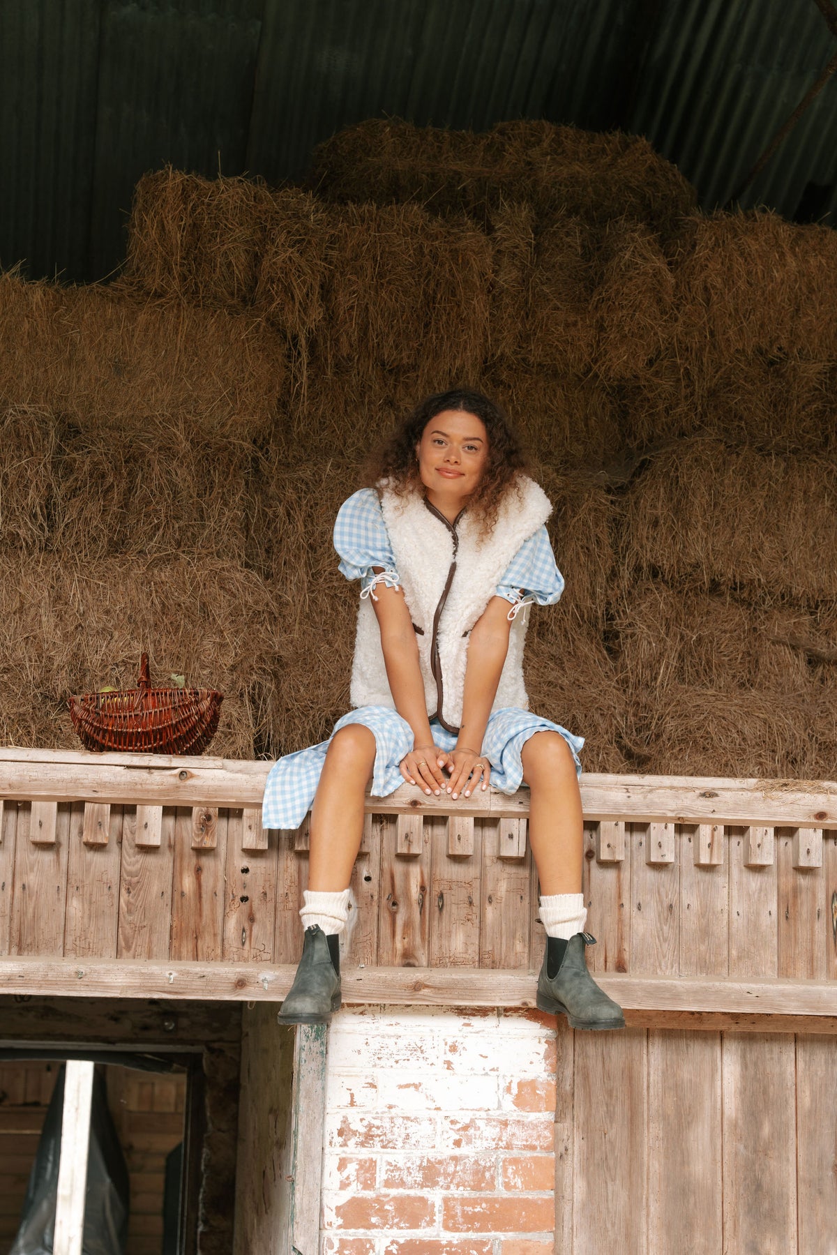 The Dartmoor Sheepskin Gilet in Cream