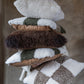 Patchwork Sheepskin Cushion
