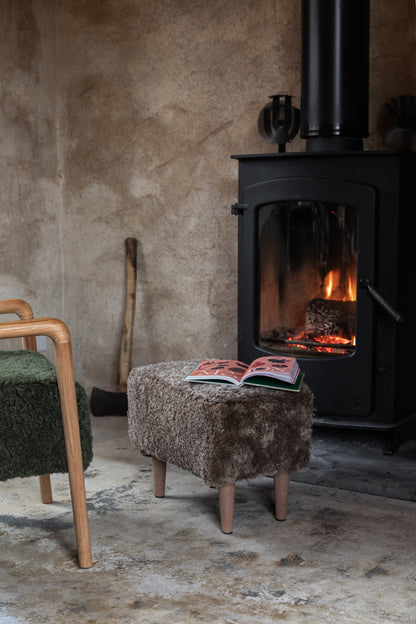 Sheepskin Footstool