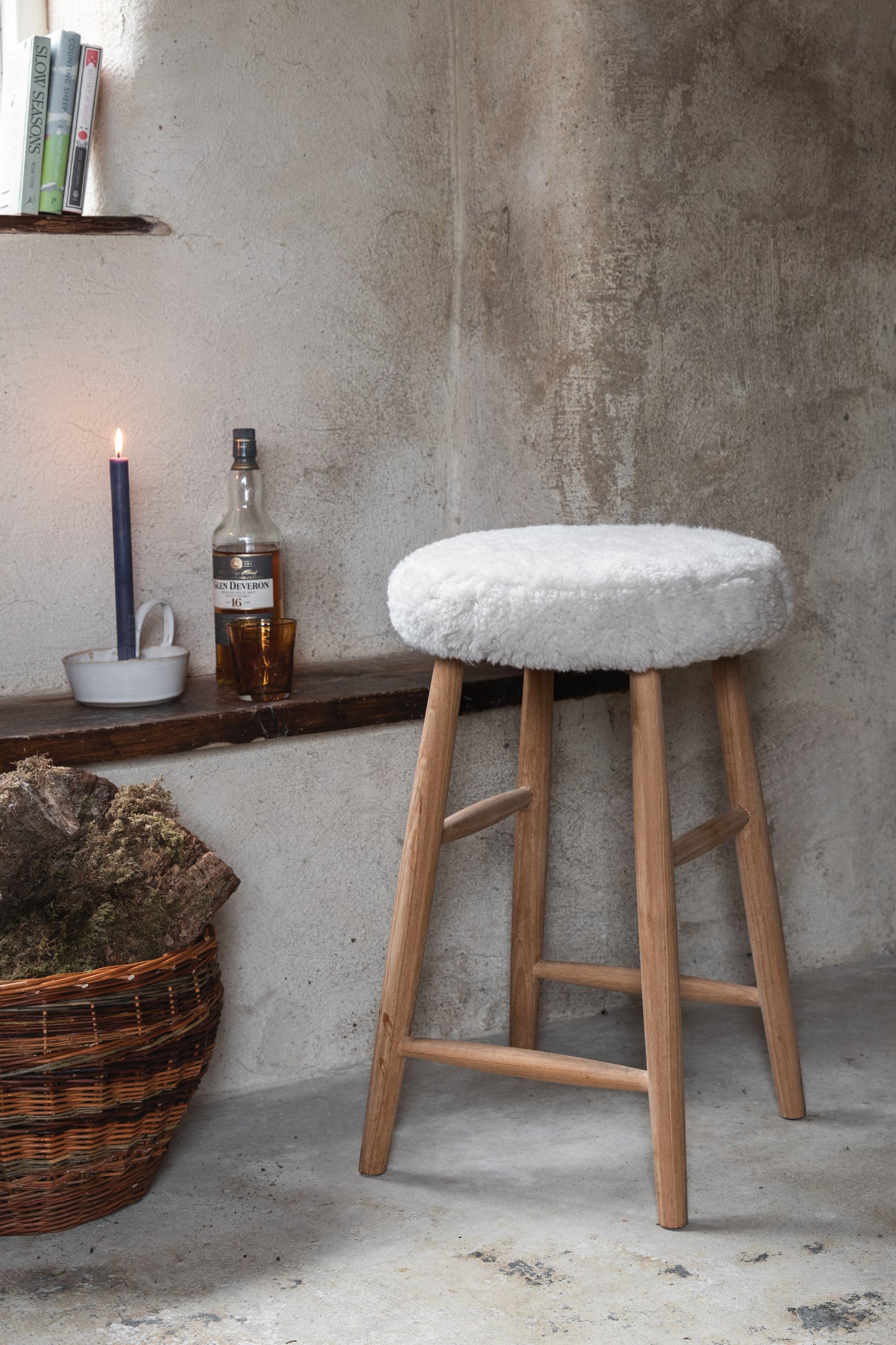 Sheepskin Bar Stool