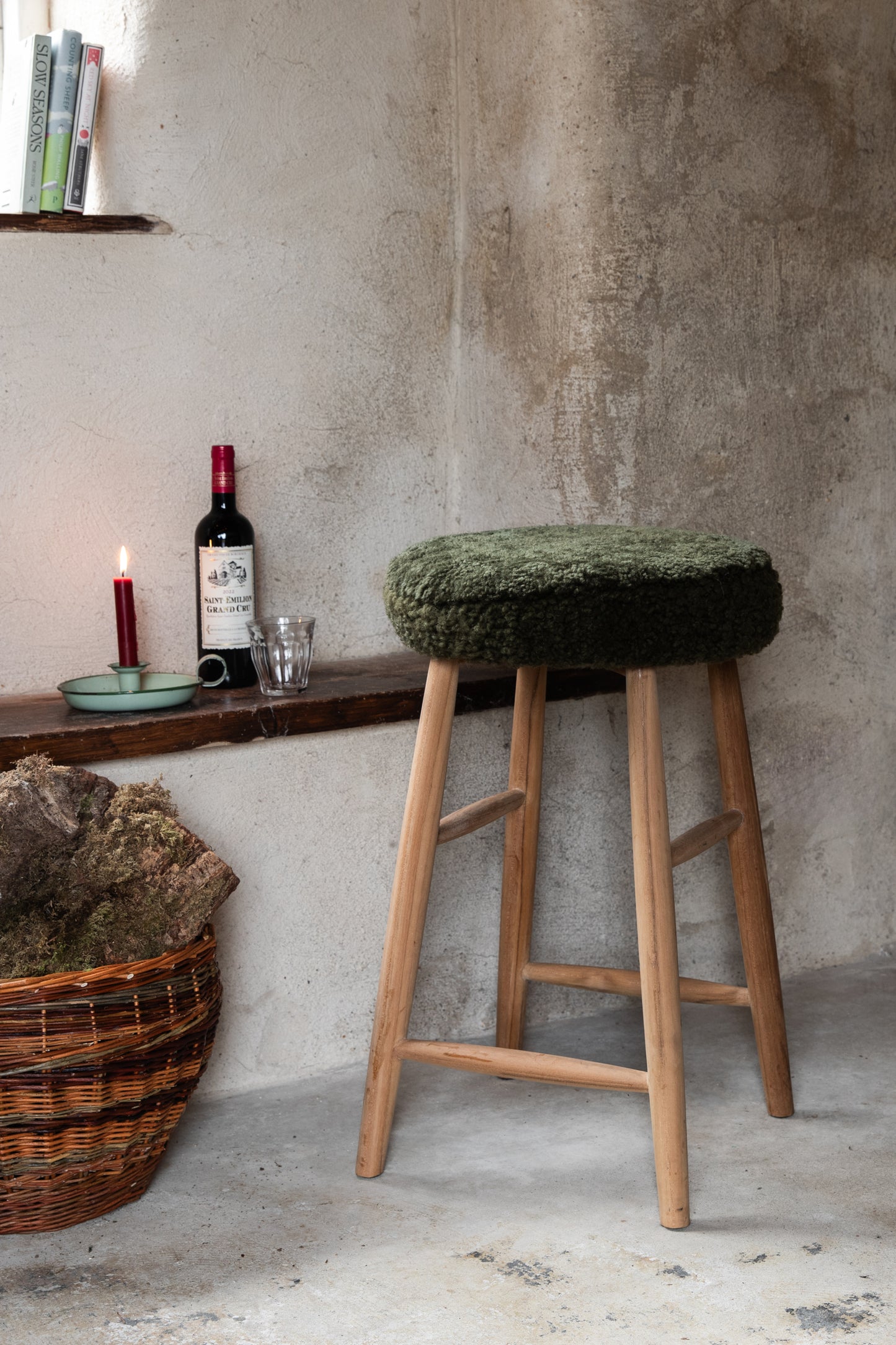 Sheepskin Bar Stool