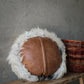 Circle White Sheepskin Cushion