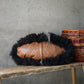 Brown Closewool Oval Cushion
