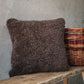Chocolate Brown Cropped Sheepskin Cushion