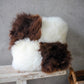 White and Brown Closewool Cushion