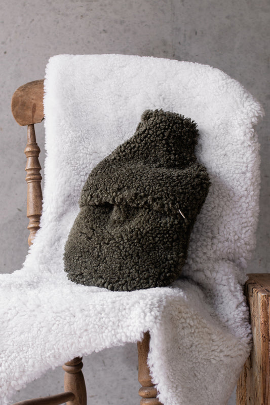 Olive Hot Water Bottle Cover