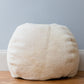 Cropped White Sheepskin Bean Bag
