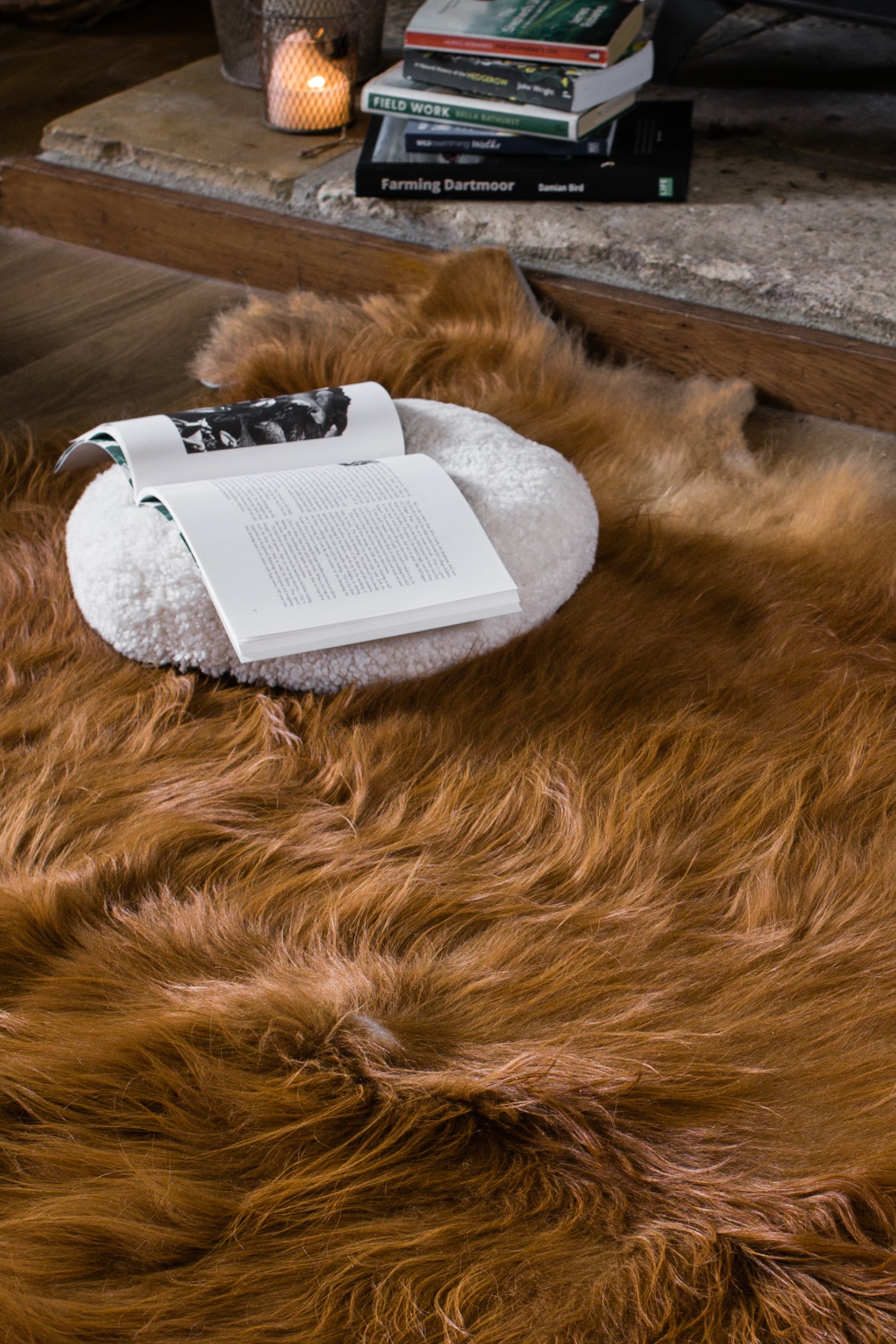 Sheepskin Circle Seat Pads Multiple Colours The Dartmoor Shepherd