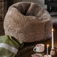 Cropped Brown Sheepskin Bean Bag