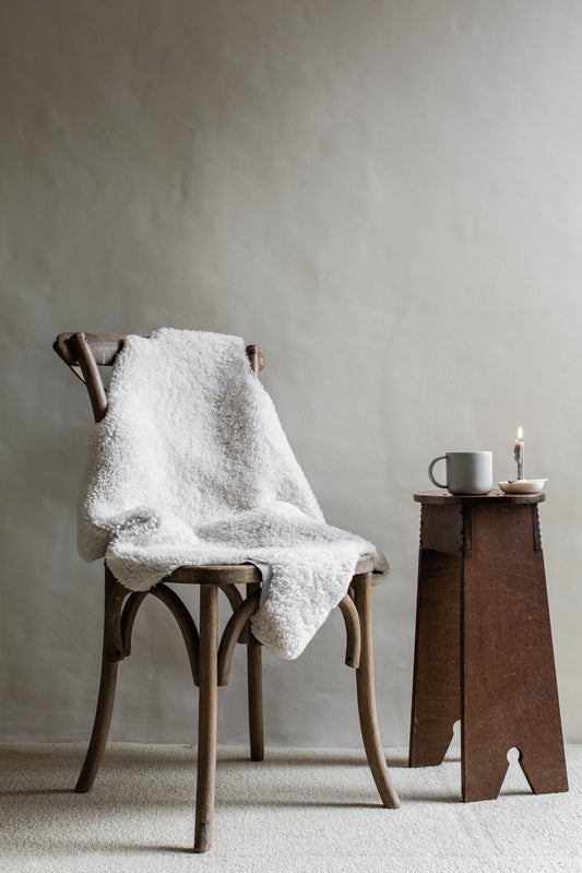 Cropped Sheepskin Rug White